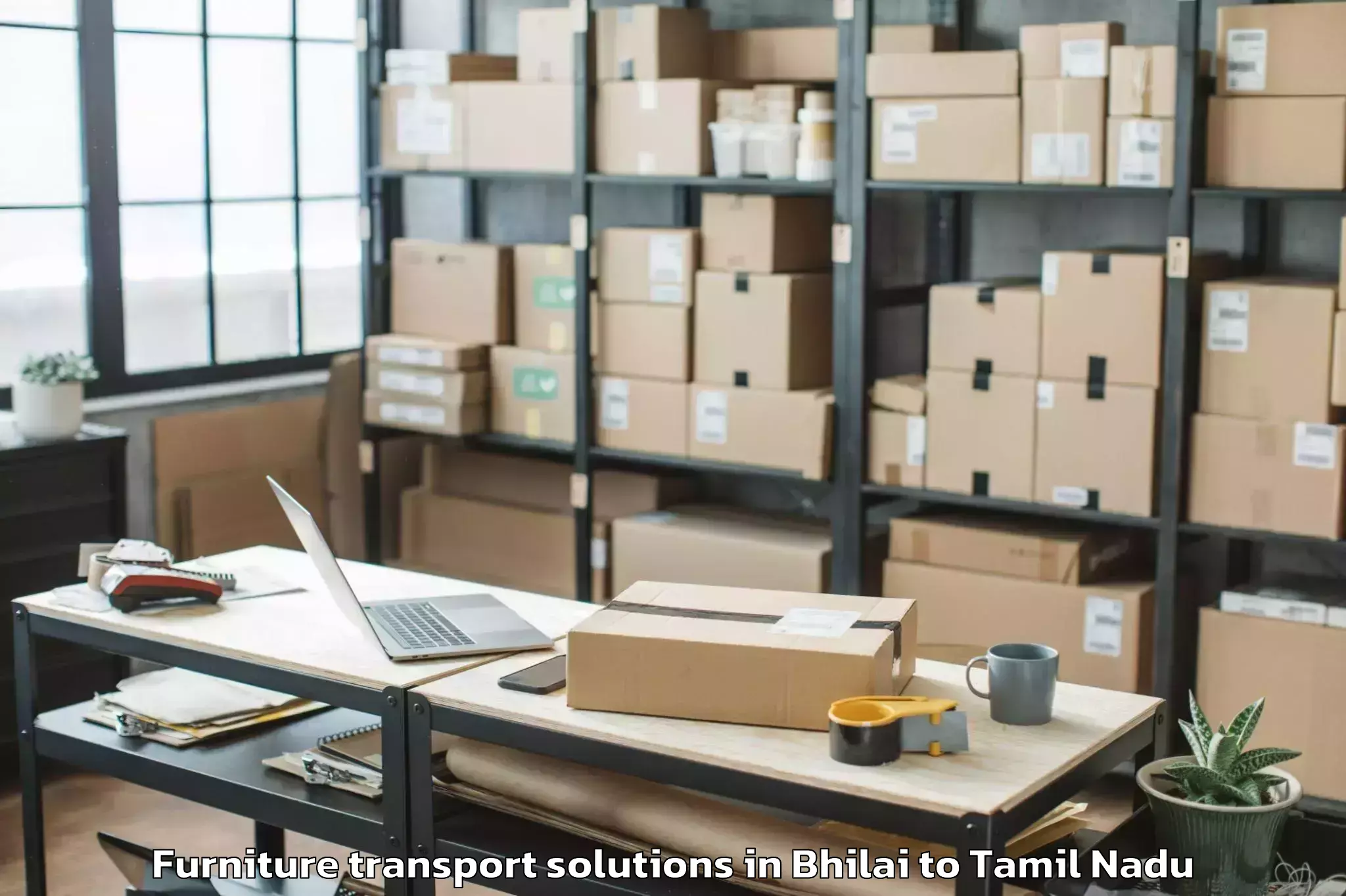 Reliable Bhilai to Tiruchi Furniture Transport Solutions